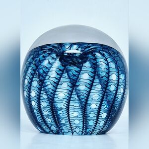 Tom Philabaum art glass paperweight